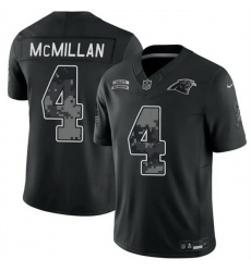 Men Carolina Panthers 4 Tetairoa McMillan Black F U S E 2026 Salute to Service Limited Stitched Football Jersey