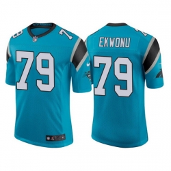 Men Carolina Panthers 79 Ikem Ekwonu 2022 Blue Stitched jersey