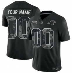 Men Carolina Panthers Active Player Custom Black F U S E  2026 Salute to Service Limited Stitched Football Jersey