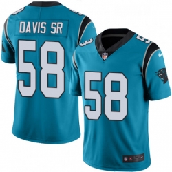 Mens Nike Carolina Panthers 58 Thomas Davis Blue Alternate Vapor Untouchable Limited Player NFL Jersey