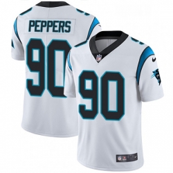 Mens Nike Carolina Panthers 90 Julius Peppers White Vapor Untouchable Limited Player NFL Jersey