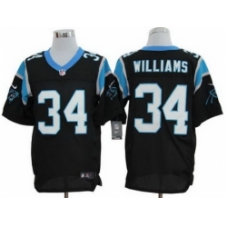 Nike Carolina Panthers 34 DeAngelo Williams Black Elite NFL Jersey