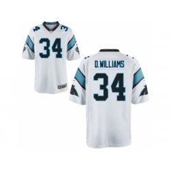 Nike Carolina Panthers 34 DeAngelo Williams White Game NFL Jersey