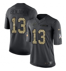 Nike Panthers #13 Kelvin Benjamin Black Mens Stitched NFL Limited 2016 Salute to Service Jersey