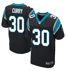 Nike Panthers #30 Stephen Curry Black Team Color Mens Stitched NFL Elite Jersey