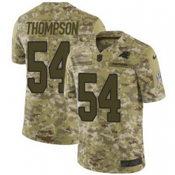 Nike Panthers #54 Shaq Thompson Camo Mens Stitched NFL Limited 2018 Salute To Service Jersey