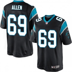 Nike Panthers #69 Jared Allen Black Team Color Mens Stitched NFL Elite Jersey