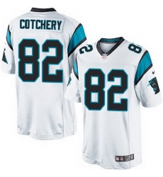 Nike Panthers #82 Jerricho Cotchery White Team Color Mens Stitched NFL Elite Jersey