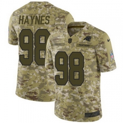 Nike Panthers #98 Marquis Haynes Camo Mens Stitched NFL Limited 2018 Salute To Service Jersey