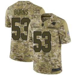 Panthers 53 Brian Burns Camo Men Stitched Football Limited 2018 Salute To Service Jersey