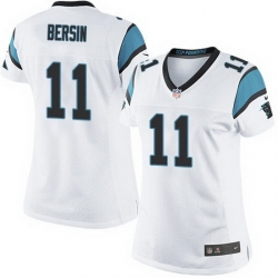 Nike Panthers #11 Brenton Bersin White Team Color Women Stitched NFL Jersey