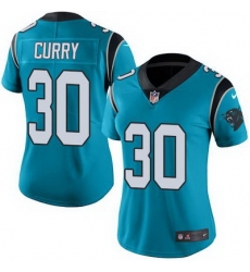 Nike Panthers #30 Stephen Curry Blue Alternate Womens Stitched NFL Vapor Untouchable Limited Jersey