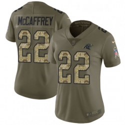 Womens Nike Carolina Panthers 22 Christian McCaffrey Limited OliveCamo 2017 Salute to Service NFL Jersey