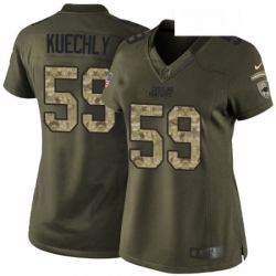 Womens Nike Carolina Panthers 59 Luke Kuechly Elite Green Salute to Service NFL Jersey