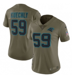 Womens Nike Carolina Panthers 59 Luke Kuechly Limited Olive 2017 Salute to Service NFL Jersey