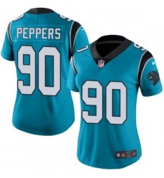 Womens Nike Carolina Panthers 90 Julius Peppers Blue Alternate Vapor Untouchable Limited Player NFL Jersey