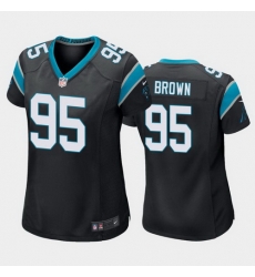 women derrick brown carolina panthers black game jersey 