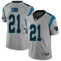 Youth Nike Carolina Panthers 21 Jeremy Chinn Silver Stitched NFL Limited Inverted Legend Jersey