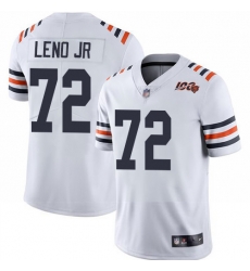 Bears 72 Charles Leno Jr White Alternate Men Stitched Football Vapor Untouchable Limited 100th Season Jersey