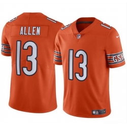 Men Chicago Bears 13 Keenan Allen Orange Vapor Stitched Football Jersey