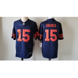 Men Chicago Bears 15 Rome Odunze Navy 2024 Draft Color Rush F U S E  Vapor Stitched Football Jersey