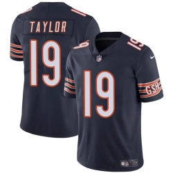 Men Chicago Bears 19 Tory Taylor Navy Vapor Stitched Football Jersey