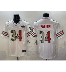 Men Chicago Bears 34 Walter Payton White Mexico F U S E With VMH Patch Stitched Football Jersey Men Chicago Bears 34 Walter Payton White Mexico F U S E With VMH Patch Stitched Football Jersey