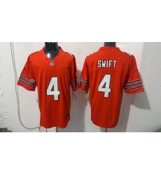 Men Chicago Bears  4 D Andre Swift Orange 2026 F U S E  Vapor Untouchable Limited Stitched Football Jersey