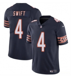 Men Chicago Bears 4 D u2019Andre Swift Navy Vapor Stitched Football Jersey