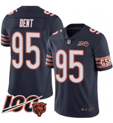 Men Chicago Bears 95 Richard Dent Navy Blue Team Color 100th Season Limited Football Jersey