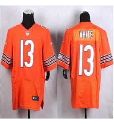 New Chicago Bears #13 Kevin White Orange Alternate Men Stitched NFL Elite Jersey