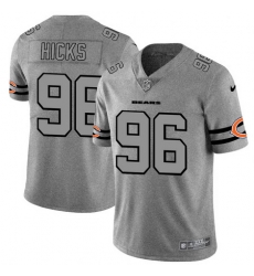 Nike Bears 96 Akiem Hicks 2019 Gray Gridiron Gray Vapor Untouchable Limited Jersey