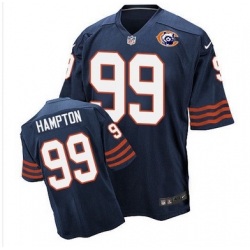 Nike Bears #99 Dan Hampton Navy Blue Throwback Mens Stitched NFL Elite Jersey