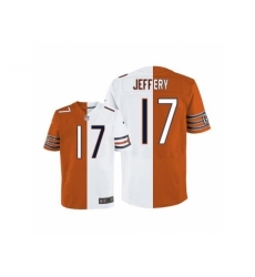 Nike Chicago Bears 17 Alshon Jeffery White-Orange Elite split NFL Jersey