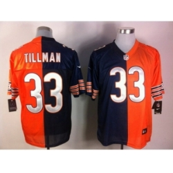 Nike Chicago Bears 33 Charles Tillman Orange-blue Elite Split NFL Jersey