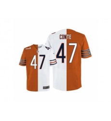 Nike Chicago Bears 47 Chris Conte White-Orange Limited Split NFL Jersey