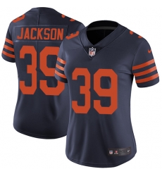 Nike Bears #39 Eddie Jackson Navy Blue Alternate Womens Stitched NFL Vapor Untouchable Limited Jersey