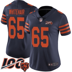 Women Chicago Bears 65 Cody Whitehair Limited Navy Blue Rush Vapor Untouchable 100th Season Football Jersey