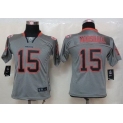 Women Nike Chicago Bears #15 Brandon Marshall Grey Lights Out Elite NFL Jerseys