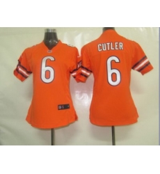 Womens Nike Chicago Bears 6 Cutler Orange Jersey