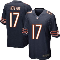 Nike NFL Chicago Bears #17 Alshon Jeffery Elite Youth Navy Blue Team Color Jersey