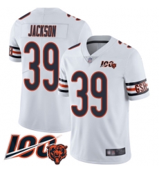 Youth Chicago Bears 39 Eddie Jackson White Vapor Untouchable Limited Player 100th Season Football Jersey