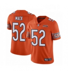 Youth Chicago Bears 52 Khalil Mack Orange Alternate 100th Season Limited Football Jersey