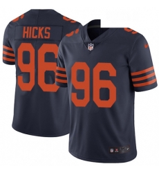 Youth Nike Chicago Bears 96 Akiem Hicks Navy Blue Alternate Vapor Untouchable Limited Player NFL Jersey