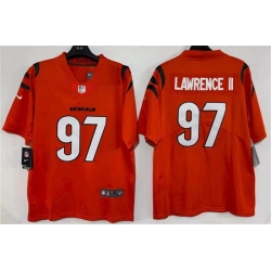 Men Cincinnati Bengals  97 Dexter Lawrence II Orange 2026 Vapor Untouchable Limited Stitched Football Jersey