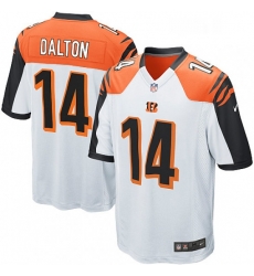 Mens Nike Cincinnati Bengals 14 Andy Dalton Game White NFL Jersey