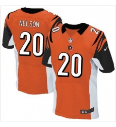 Nike Cincinnati Bengals #20 Reggie Nelson Orange Alternate Mens Stitched NFL Elite Jersey