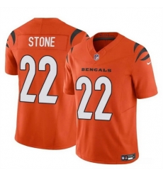 Youth Cincinnati Bengals 22 Geno Stone Orange 2023 F U S E Vapor Untouchable Limited Stitched Jersey