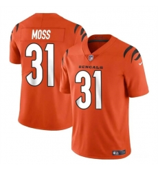 Youth Cincinnati Bengals 31 Zack Moss Orange Vapor Untouchable Limited Stitched Jersey