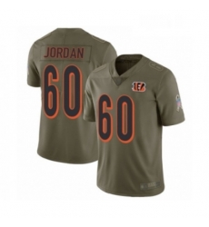 Youth Cincinnati Bengals 60 Michael Jordan Limited Olive 2017 Salute to Service Football Jersey